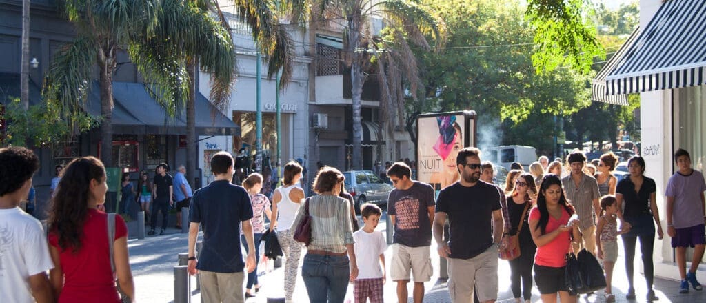 Palermo Soho map with Plaza Serrano and main shopping streets